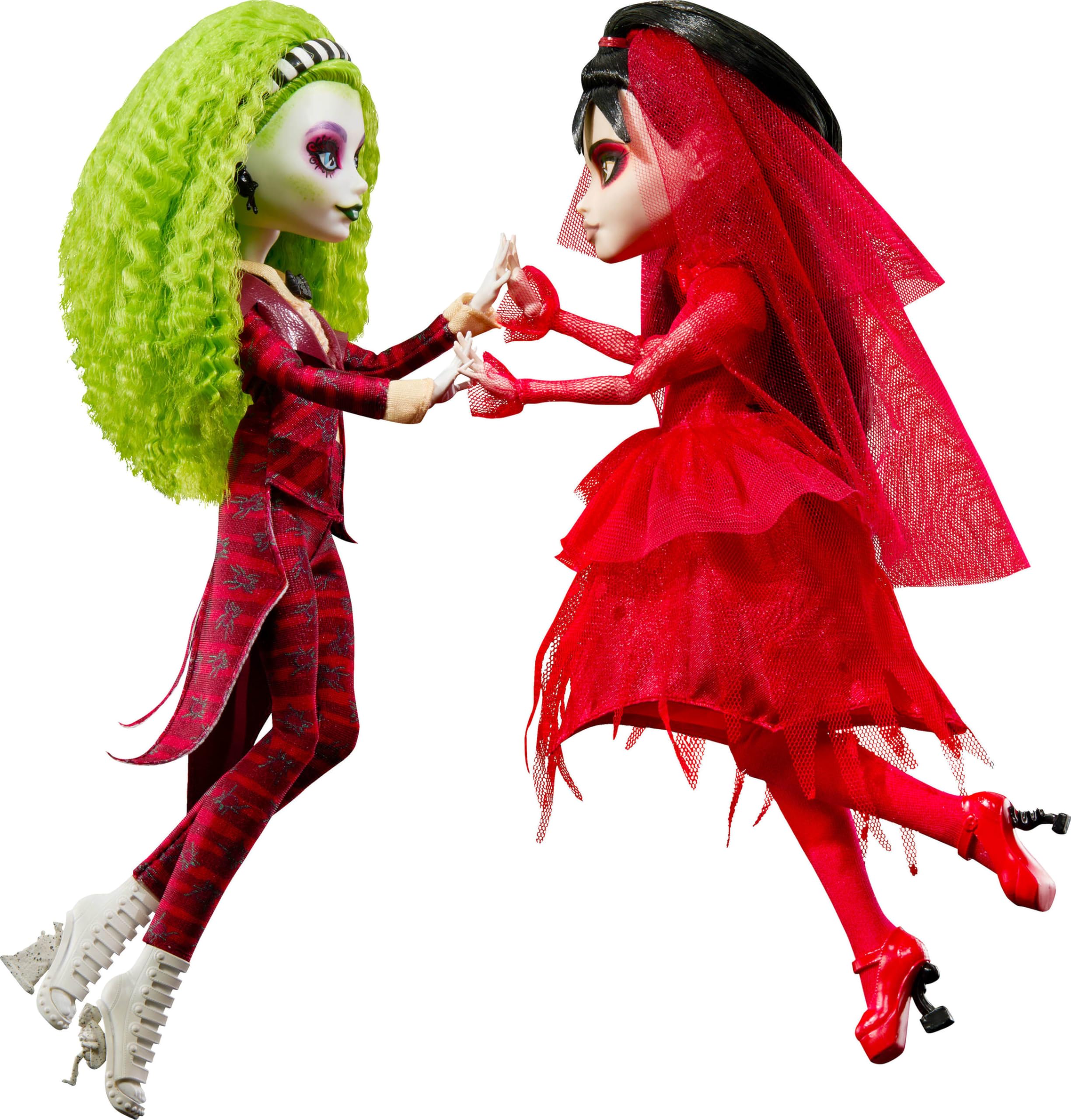 Skullector Beetlejuice Beetlejuice Dolls 2-Pack, Collectible Betelgeuse and Lydia Deetz Set