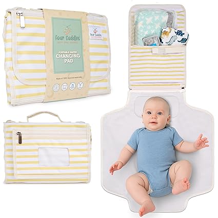 Portable Diaper Changing Pad - Newborn Essentials, Waterproof, Extra Wide & Long