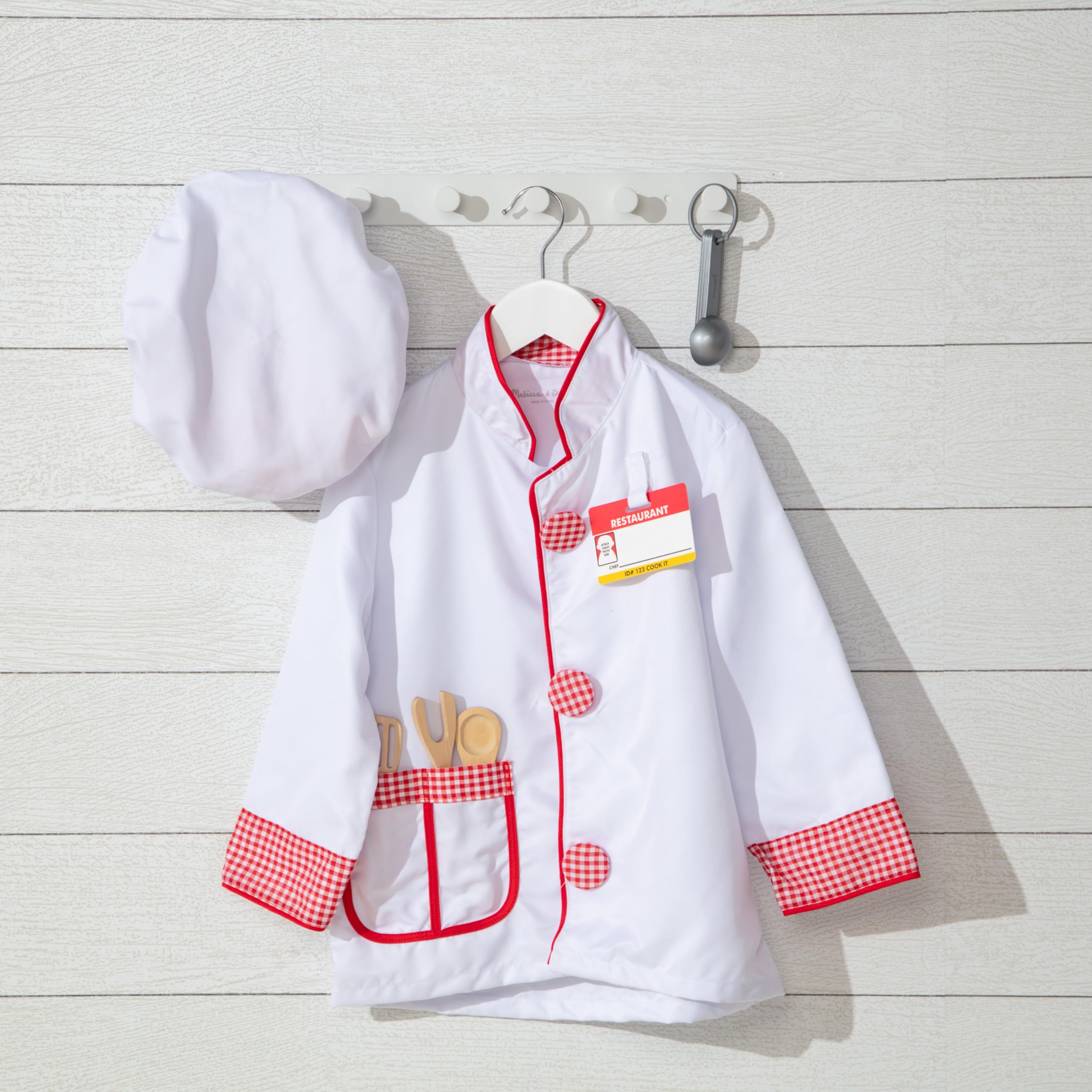 Chef Role Play Costume Dress -Up Set With Realistic Accessories Pretend