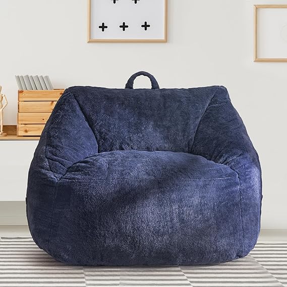 Kids Bean Bag Chair - Comfy Toddler Couch with Handle for Boys and Girls