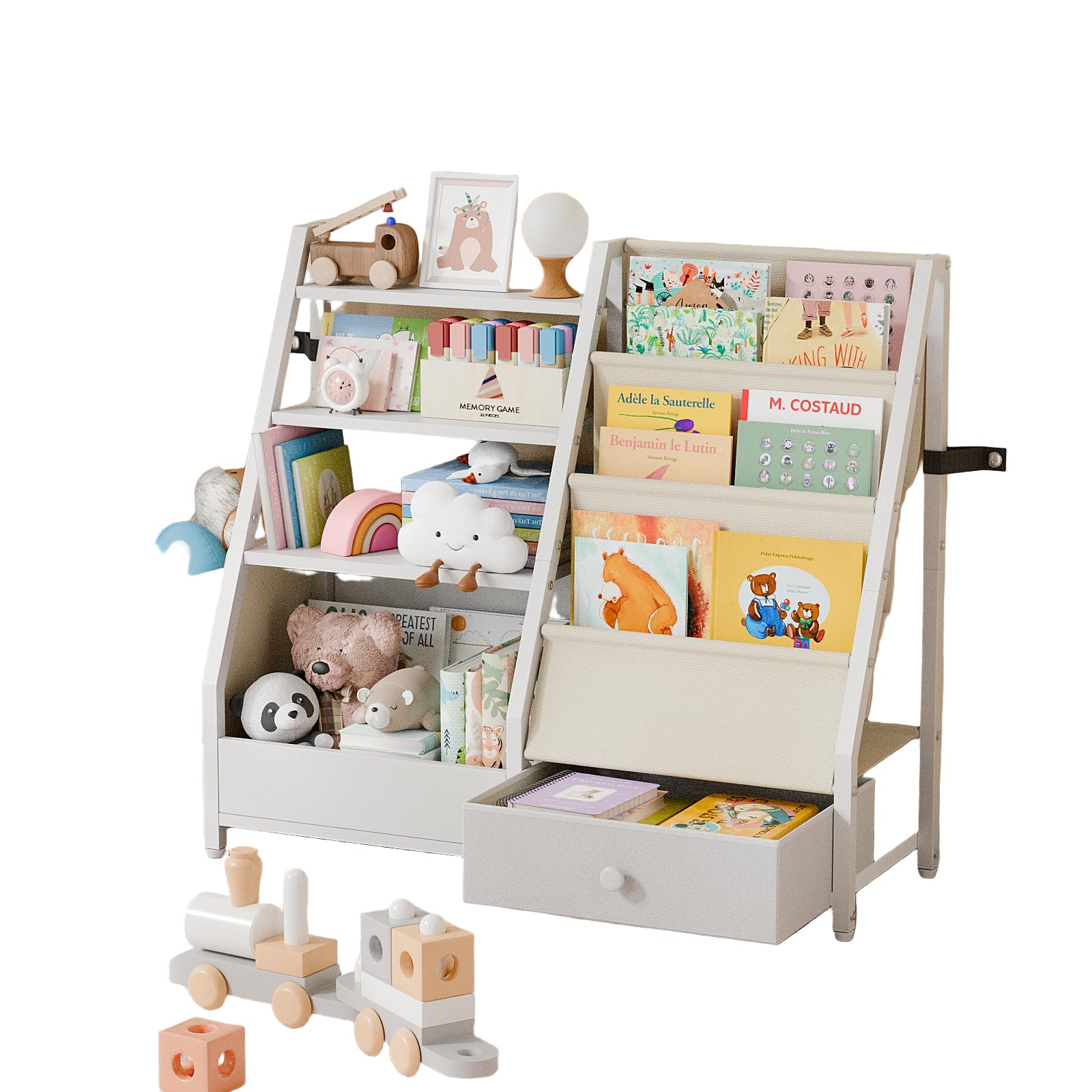 Kids Bookshelf and Toy Storage - Kids Book Shelf for Kids Rooms