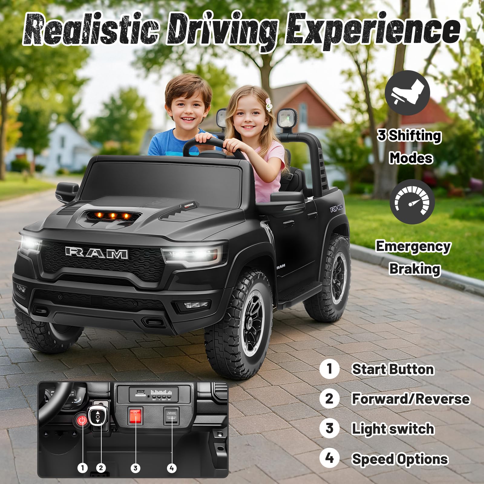 RAM 1500 RHO 24V Ride-On Truck for Kids