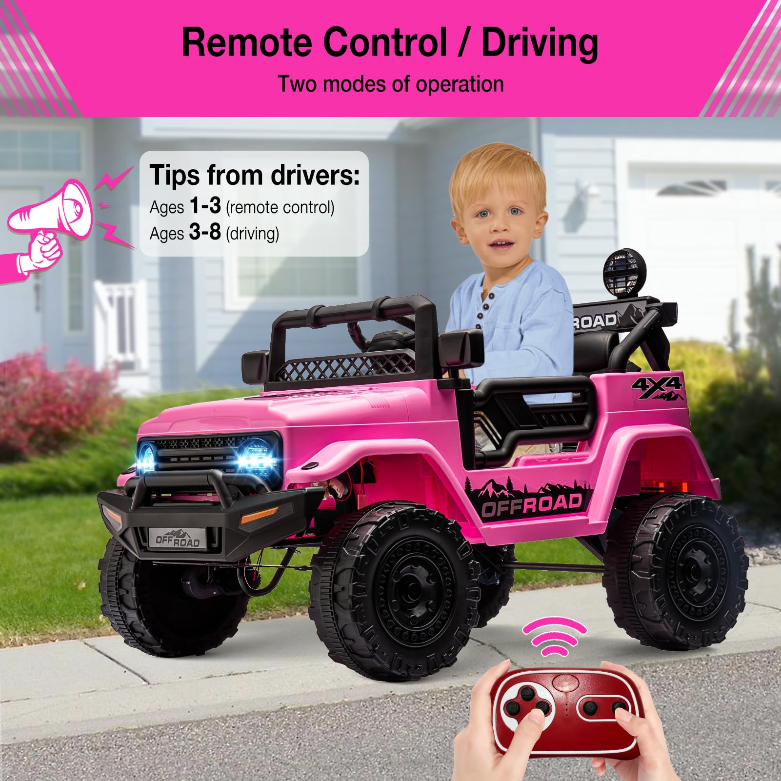 12V Kids Ride-On Truck with Remote Control