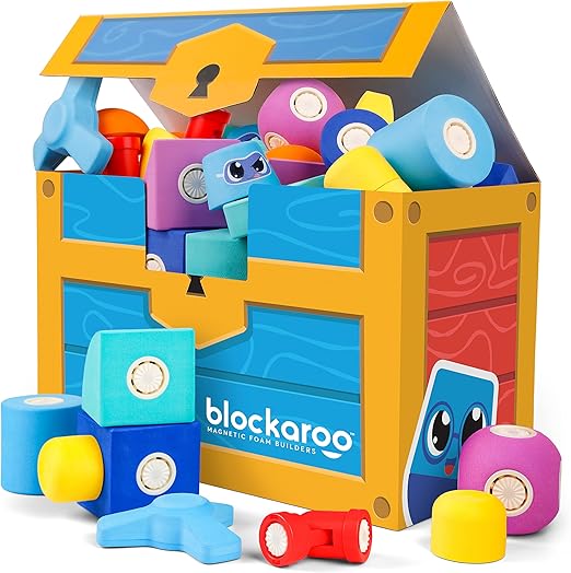Foam Building Blocks - 35-Piece Castle, Bath Toys for Toddlers