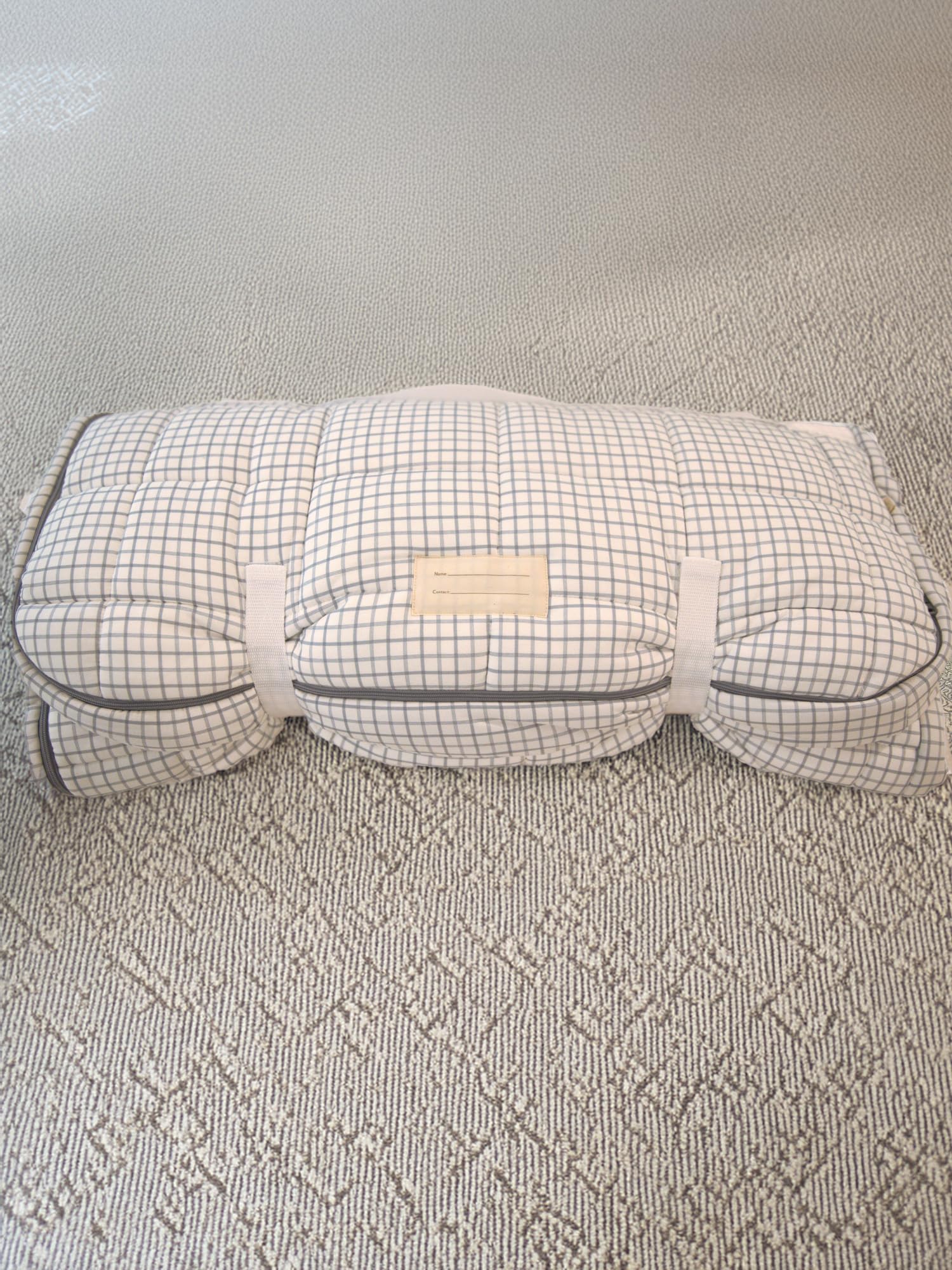 Nap Mat for Kids, Soft Toddler Sleep Mat with Zippered Blanket