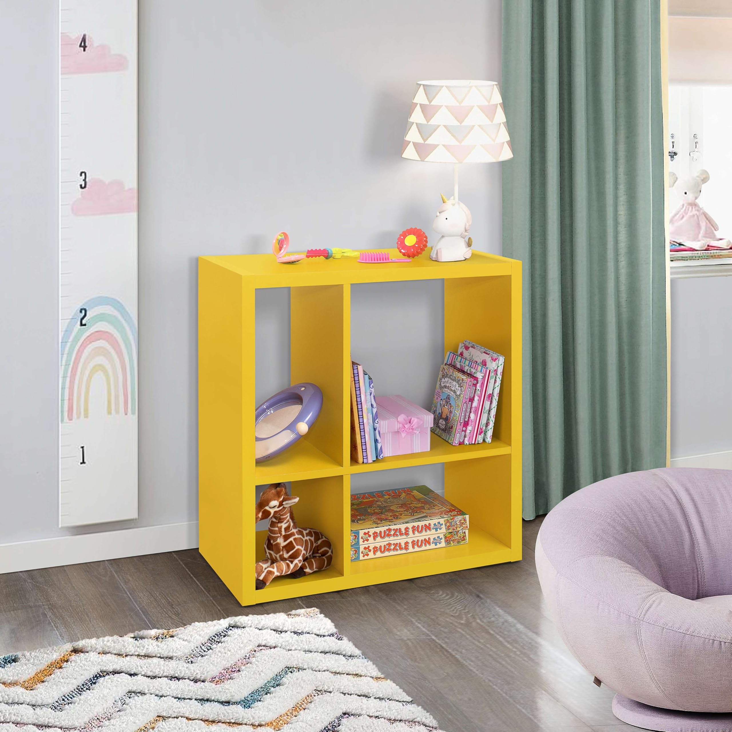 4-Cube Kids Toy Storage Organizer Shelf