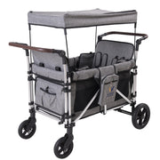 Stroller Wagon 4 Seat with 5-Point Harnesses, Detachable Seats, Removable Canopy