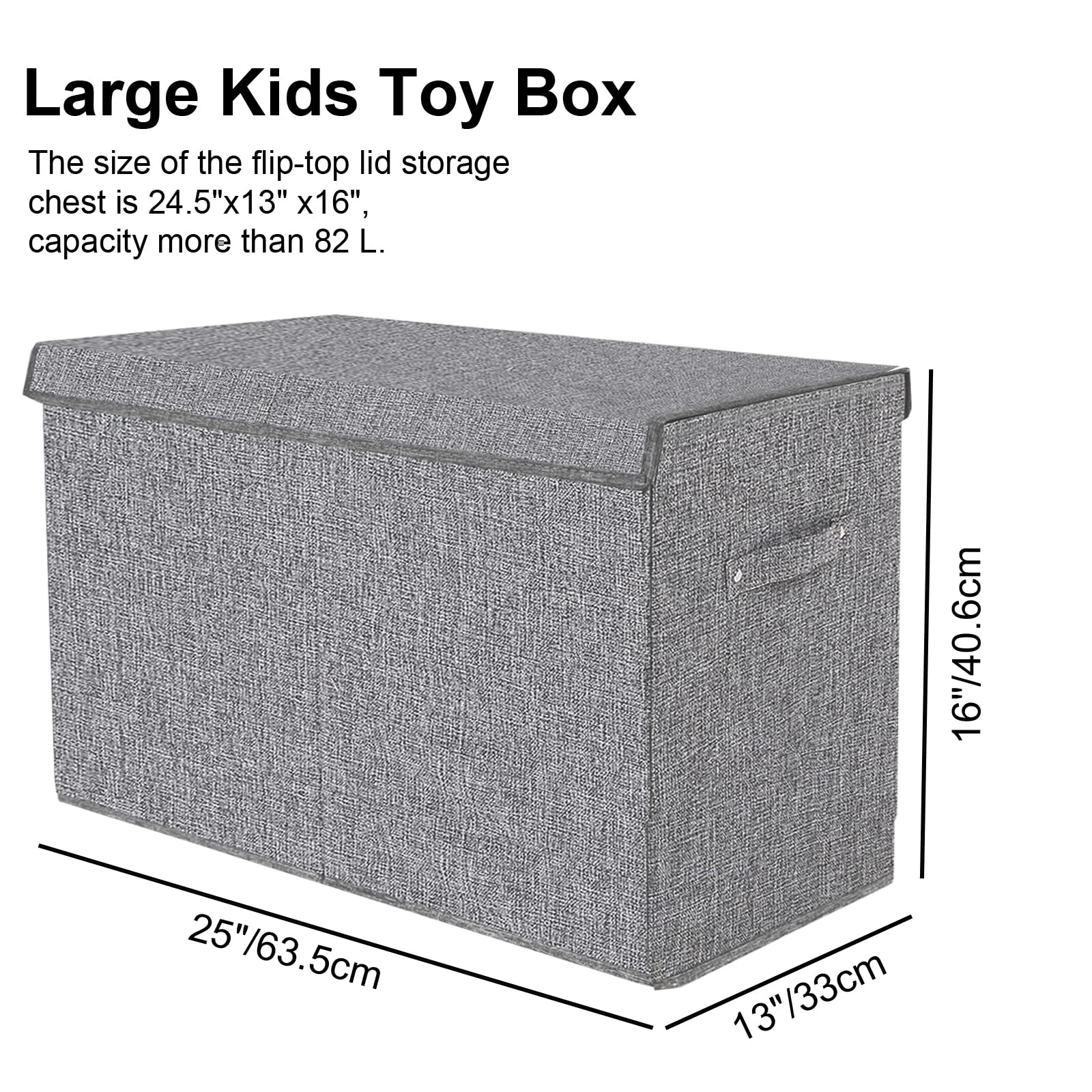 Collapsible Toy Storage Bin with Lid - Large Capacity