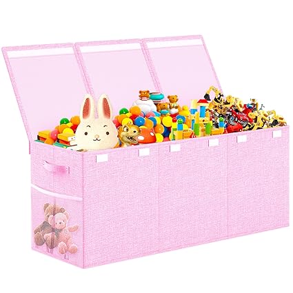 Extra Large Toy Box, Toys Chest for Toddlers with Lids, Collapsible