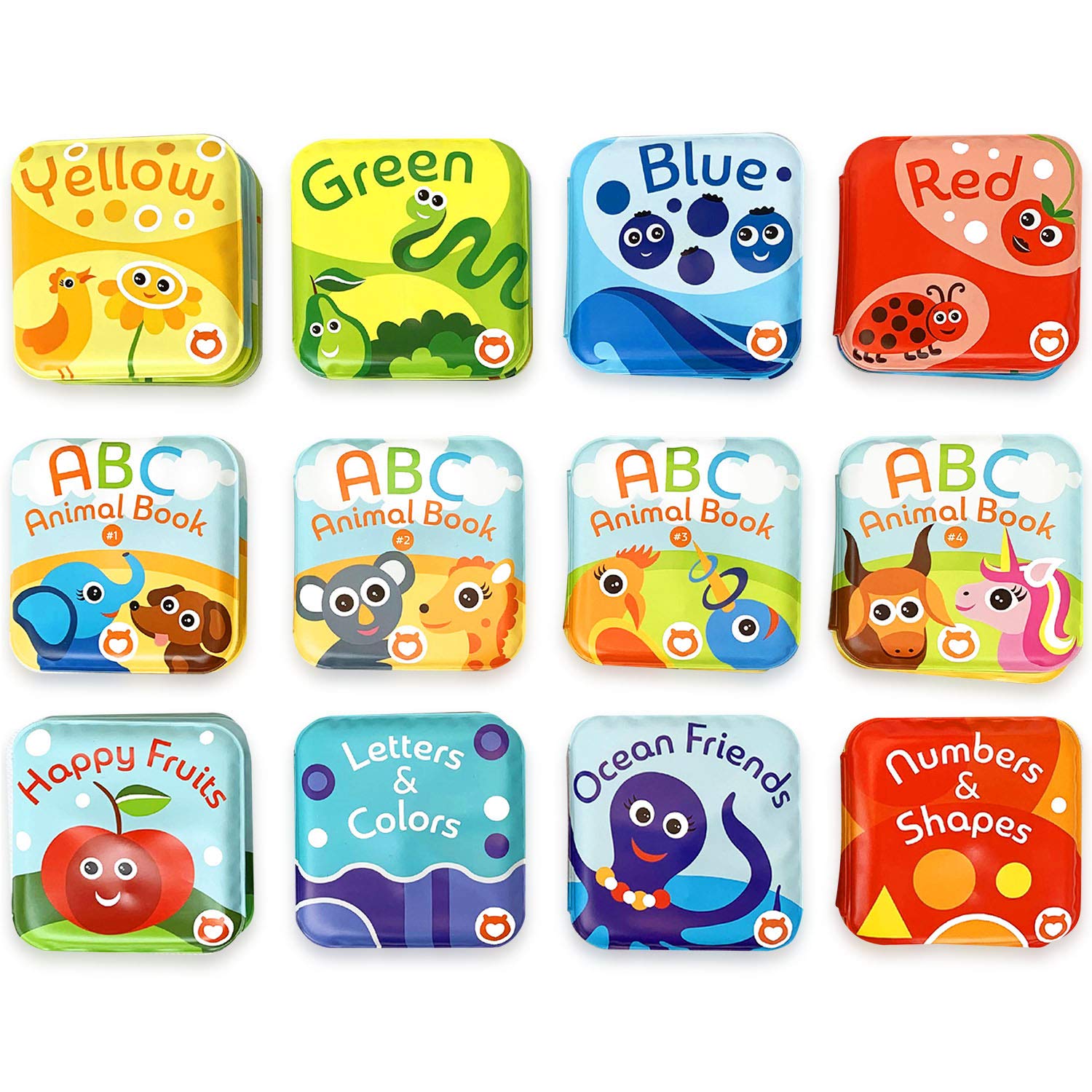 Book Set of 12 (Fruits, Ocean Friends, ABC, Numbers Books