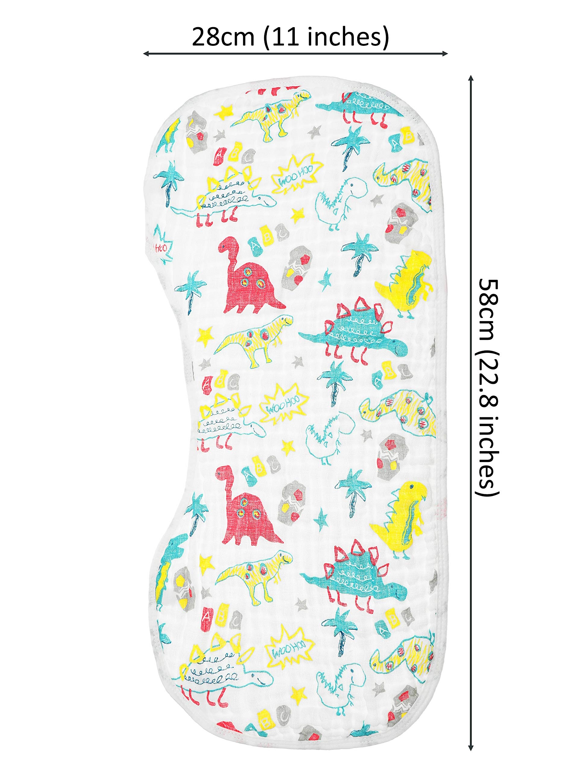 Muslin Burp Cloths Baby Burping Bibs 100% Organic Cotton 5-Pack Large
