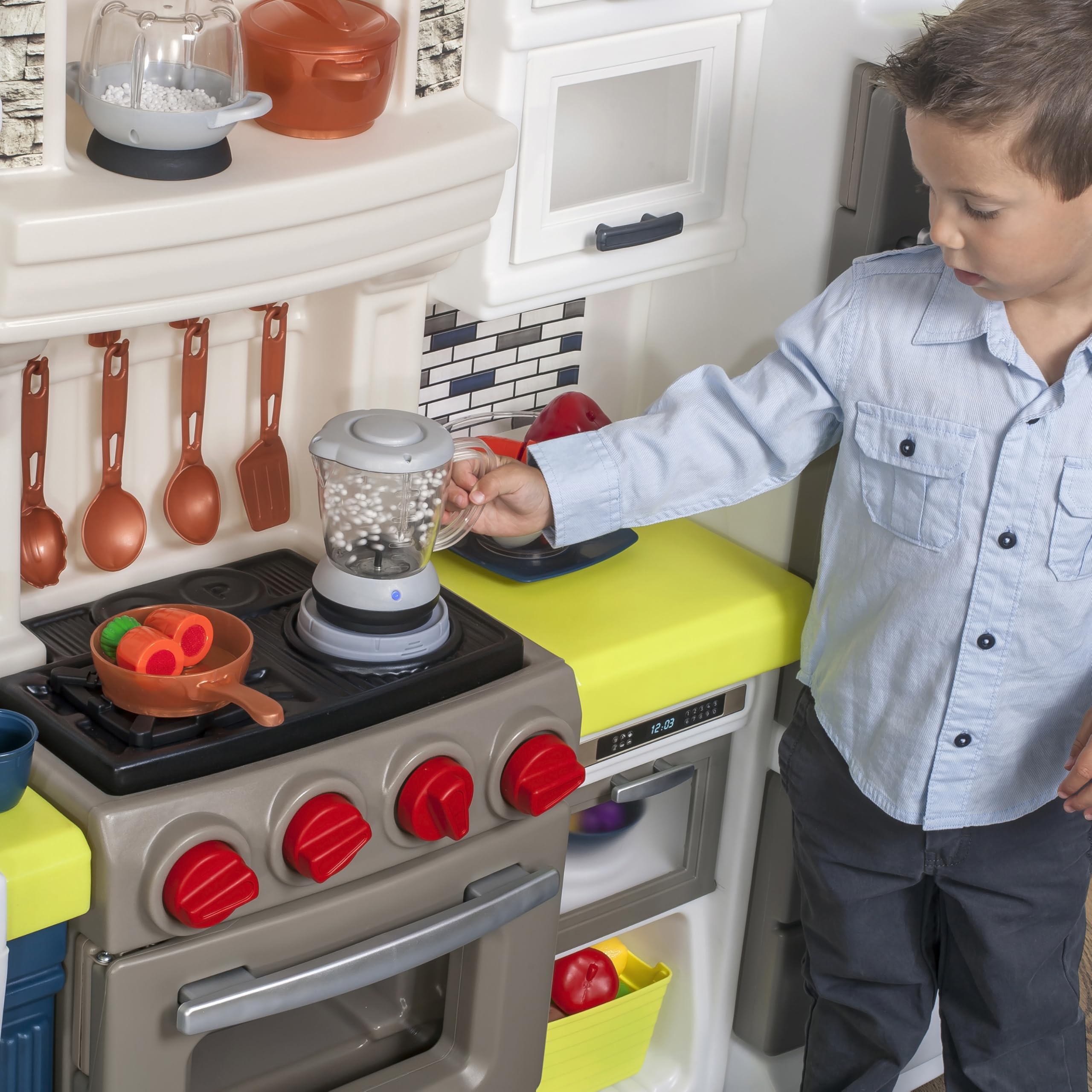 Kids Kitchen Playset with Lights and Sounds - 78 Piece Set