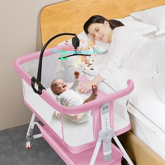 Bassinet Bedside Crib, 3 in 1 Baby Bassinet Bedside Sleeper