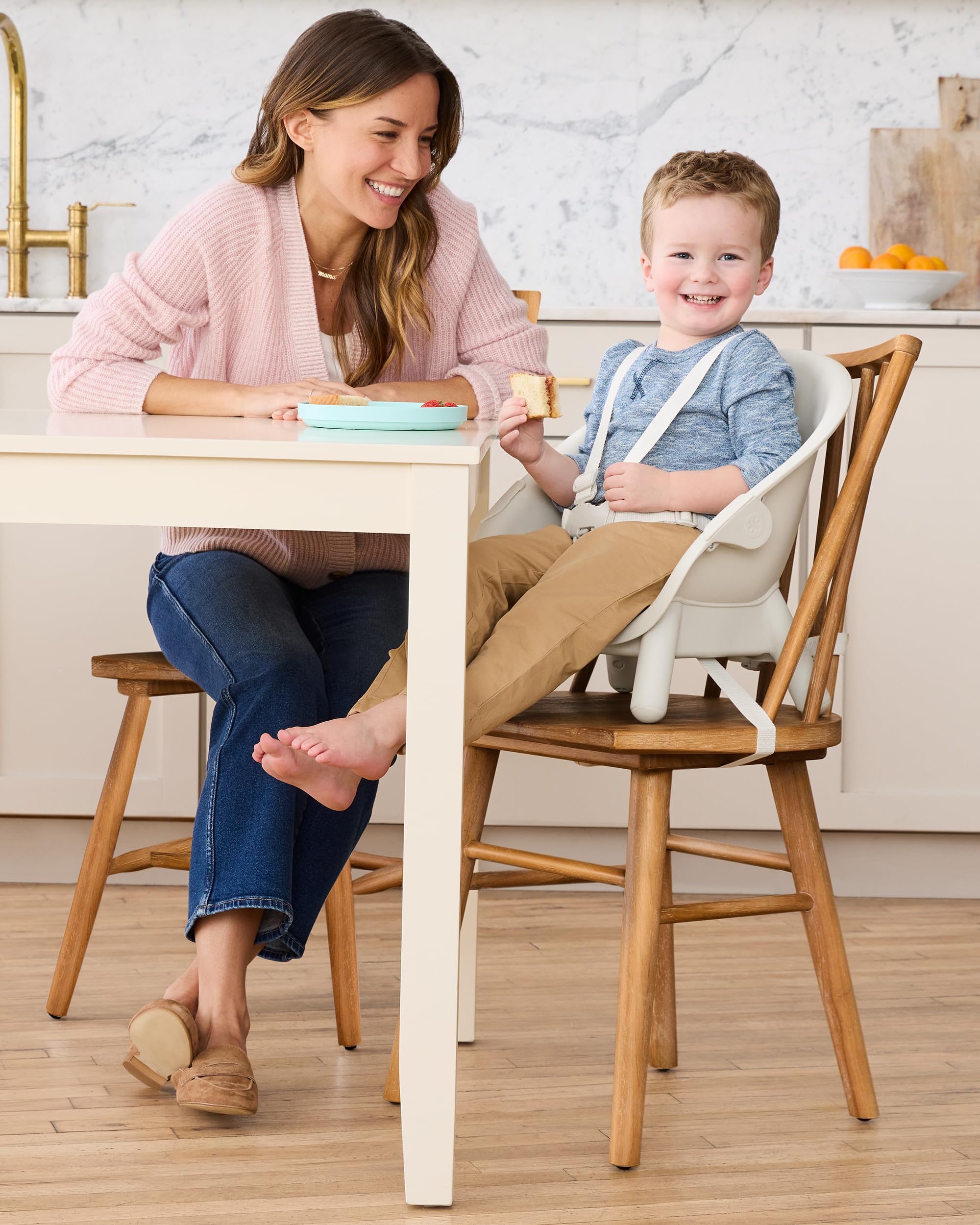 4-in-1 Convertible High Chair with FSC Wood Accents