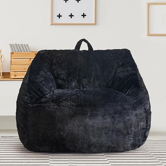 Kids Bean Bag Chair - Comfy Toddler Couch with Handle for Boys and Girls
