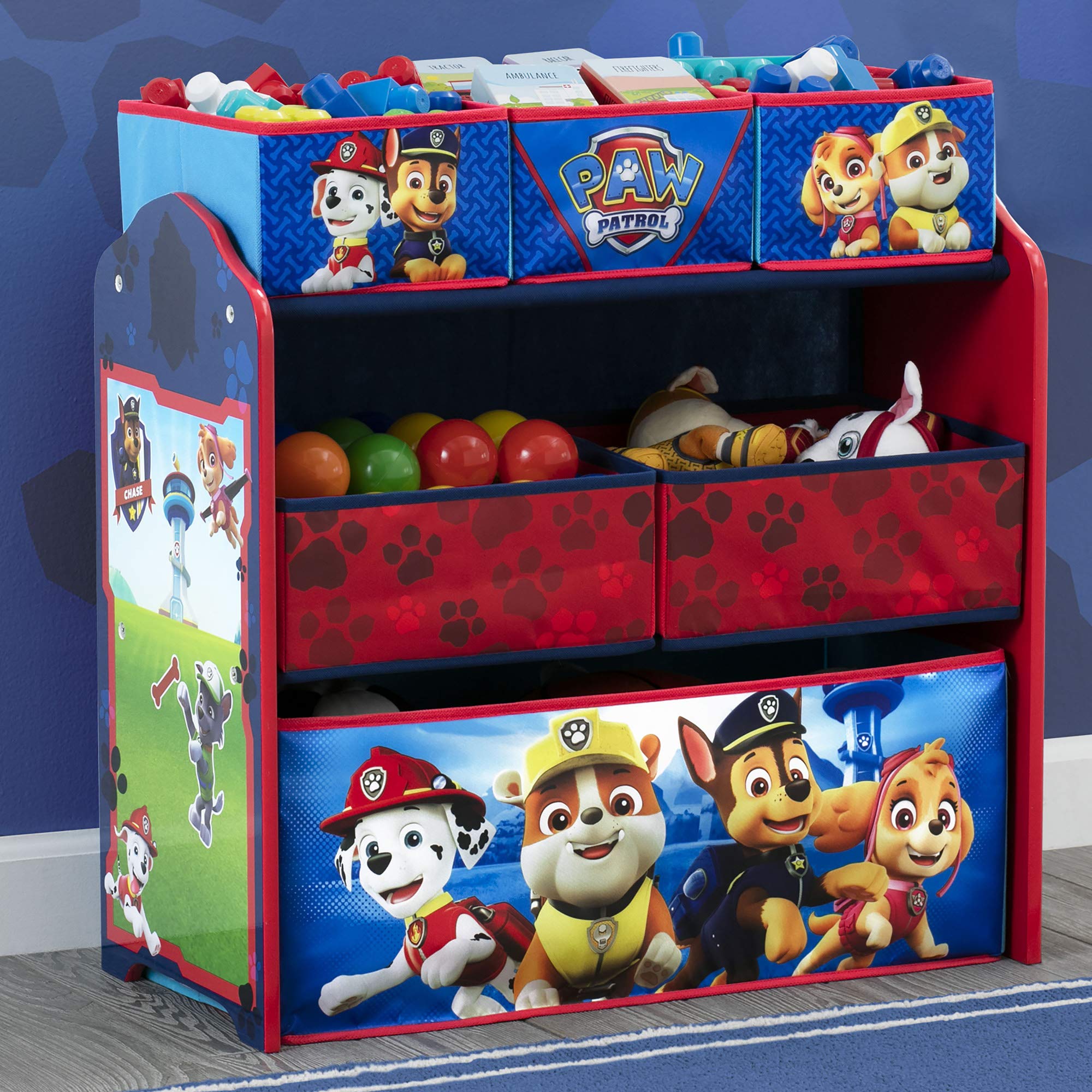 Design & Store 6 Bin Toy Storage Organizer, Nick Jr. PAW Patrol