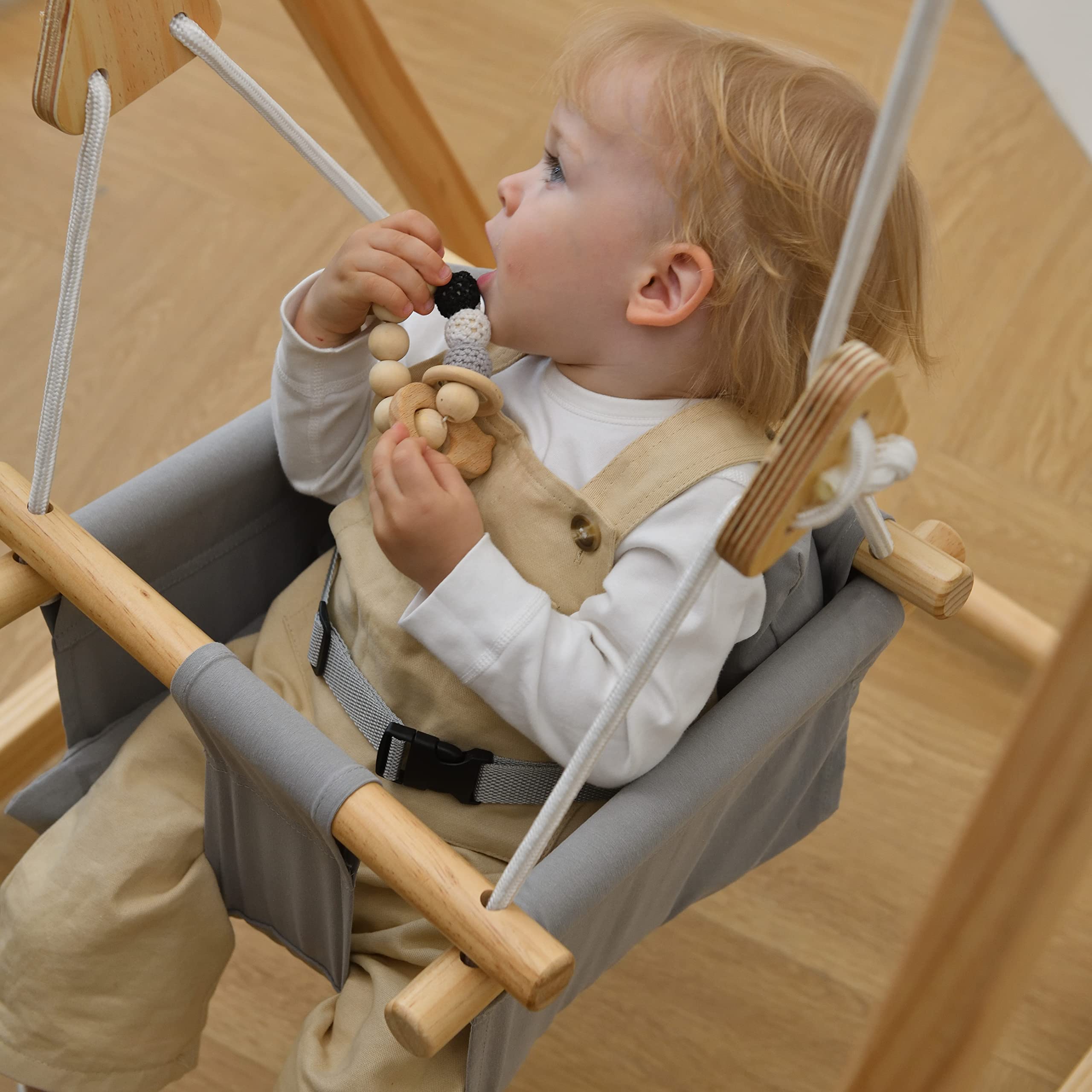Foldable Indoor Toddler Swing Set with Stand