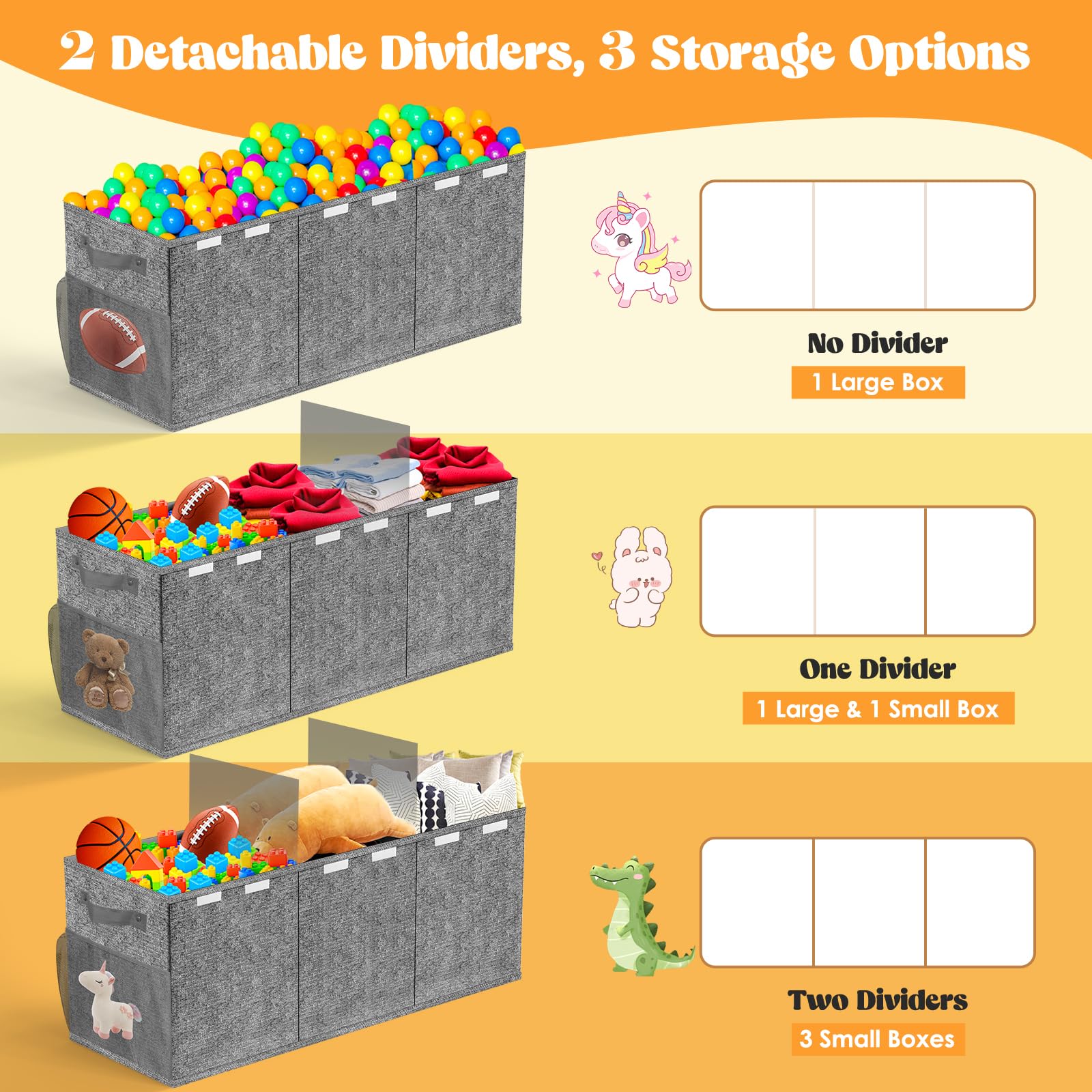 Extra Large Toy Storage Box with Lids