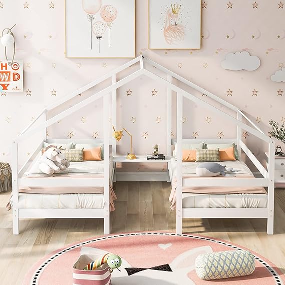 Twin Over Full Bunk Bed with Trundle and Staircase, Bedroom/Guest Room Furniture, Space-Saving Design,White