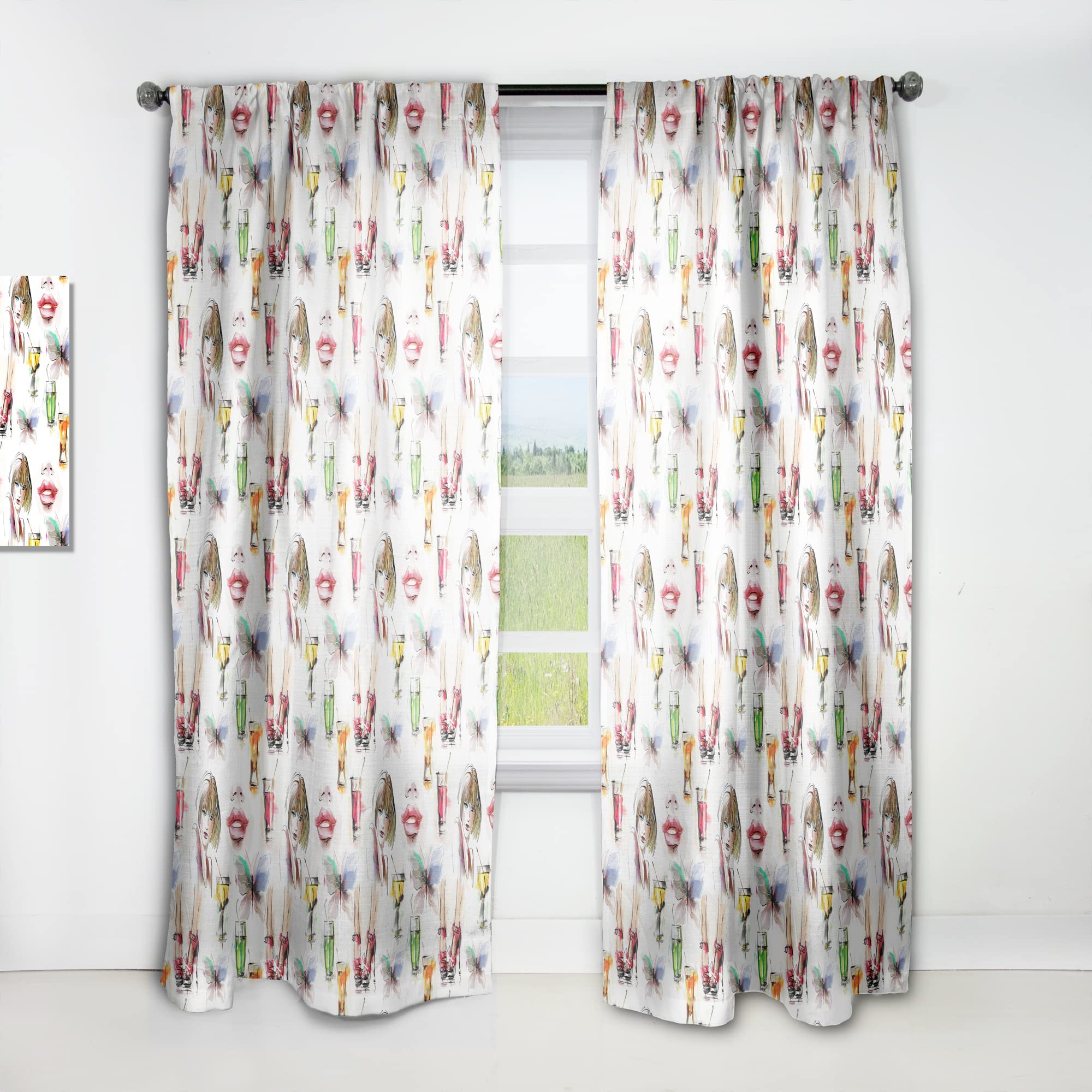 Curtains 'Beauty and Fashion Pattern with Girls' Curtains for Bedroom