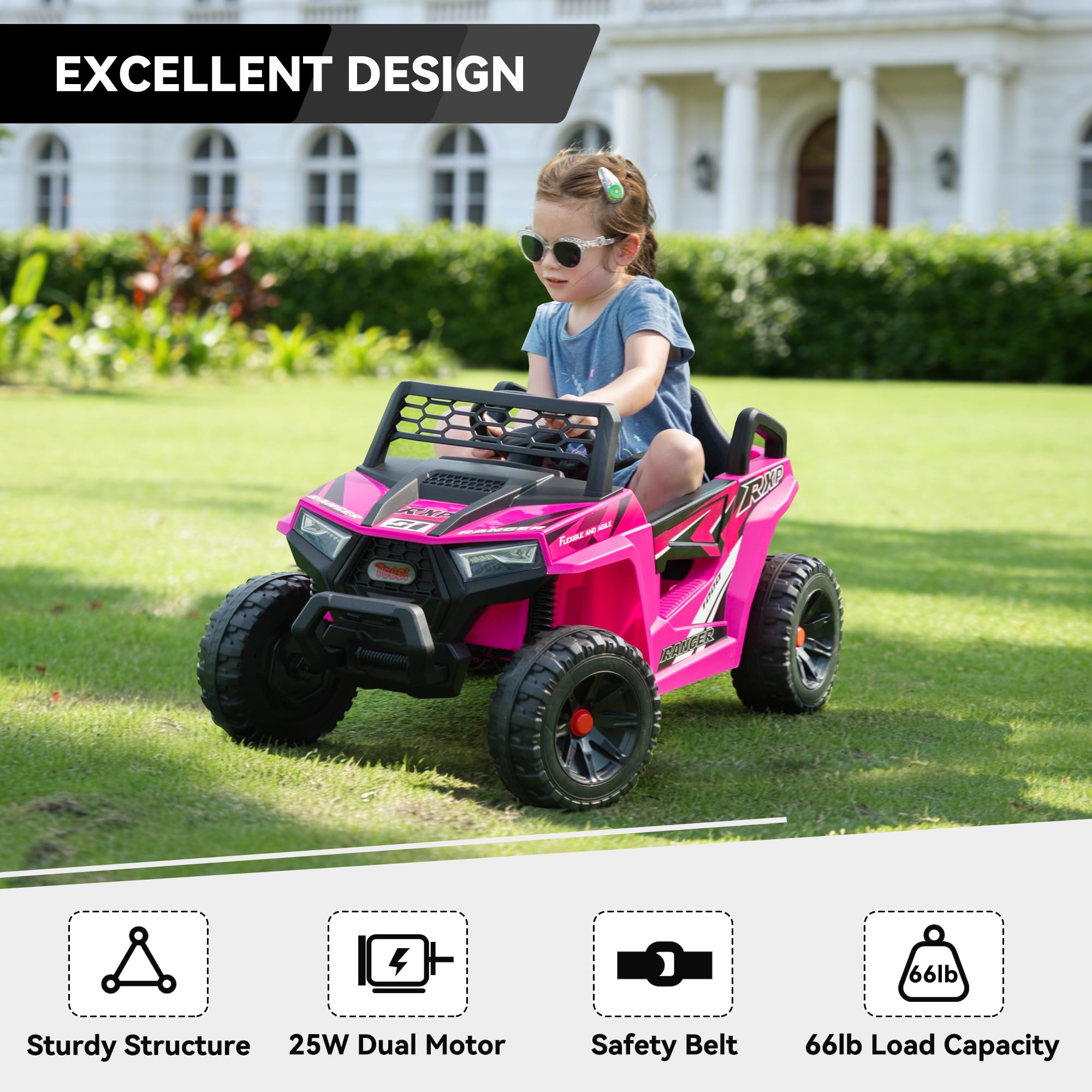 Kids Electric Ride-On Truck with Dual Motors