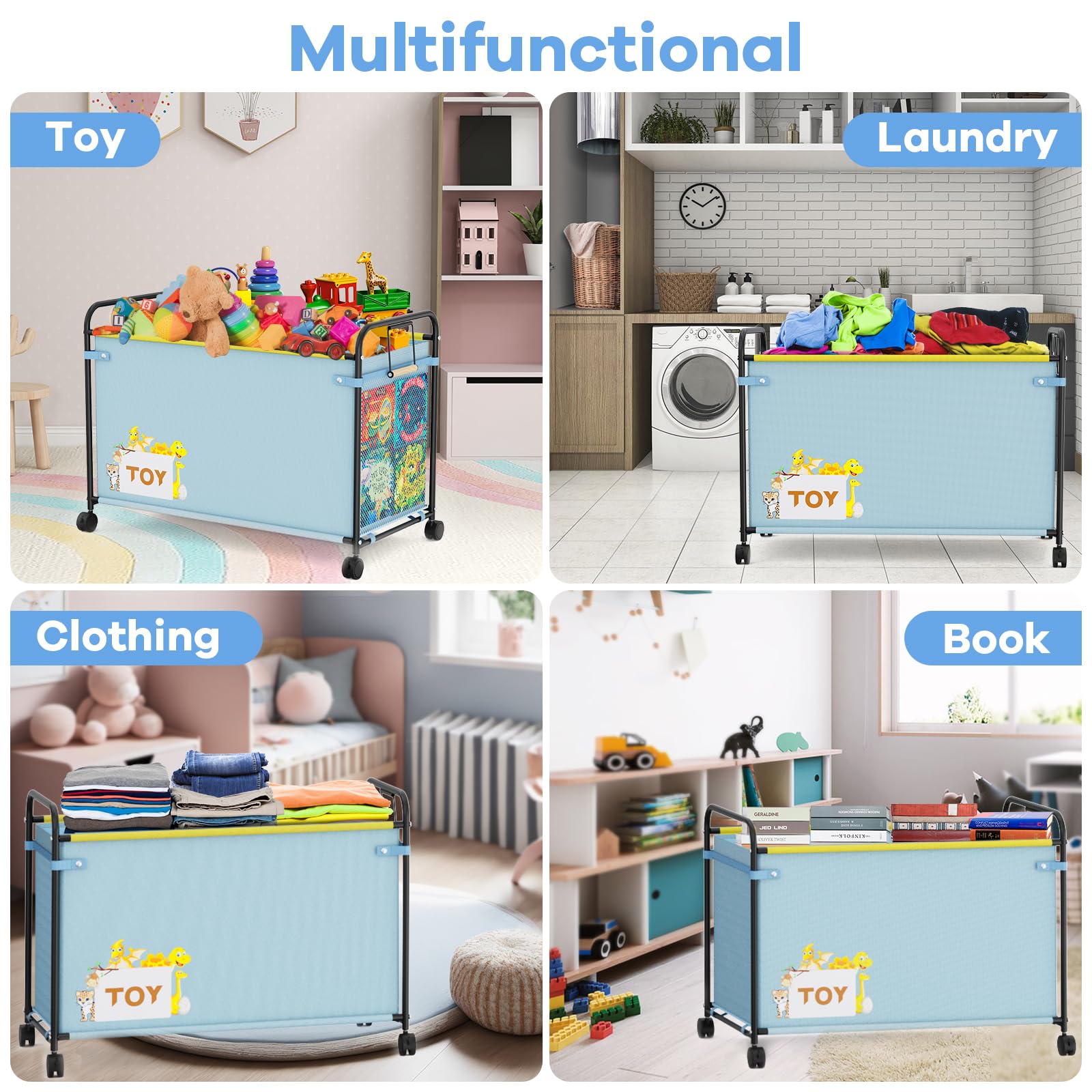 Extra Large Toy Storage Organizer with Wheels