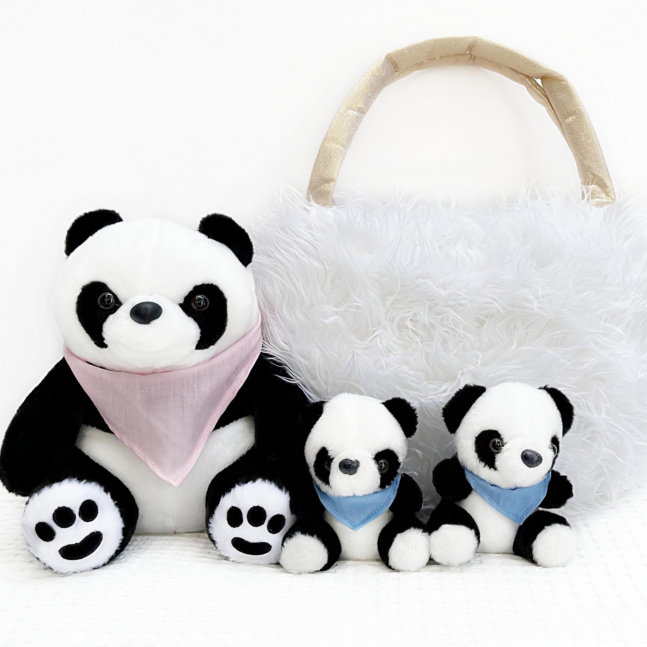 Panda Stuffed Animal Bear Plush Toy for Girls 5 PCS Set - Mommy