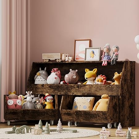 Toy Storage and Organizer, Kids Bookshelf Boys