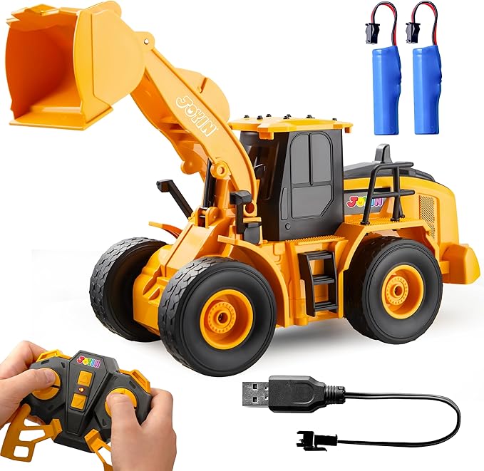 Remote Control Excavator Toys for Boys, 2.4Ghz RC Play Excavator with Light