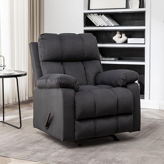 Modern Rocker Recliner Chair for Adults, Overstuffed Rocking Chairs