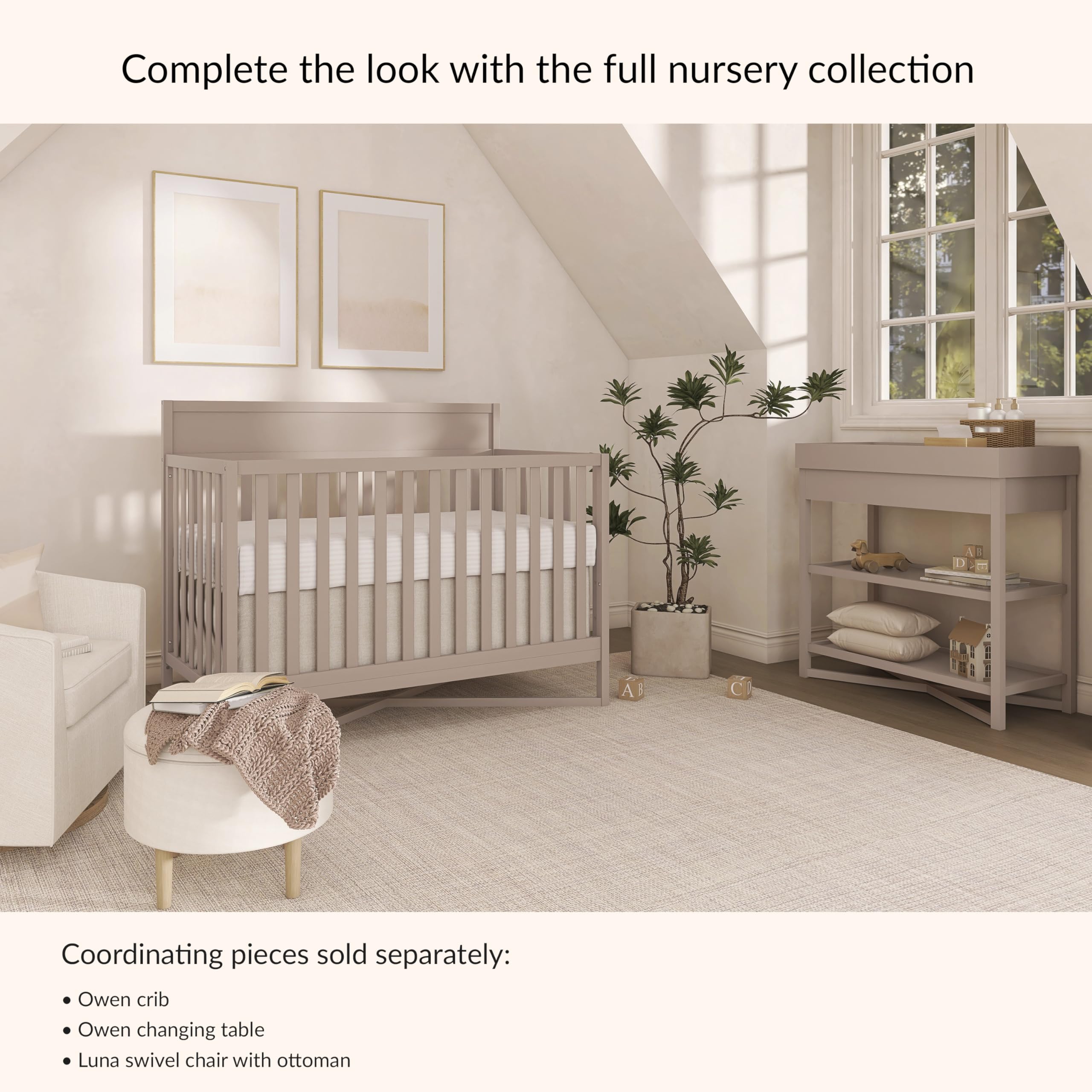 5-in-1 Convertible Full-Size Baby Crib