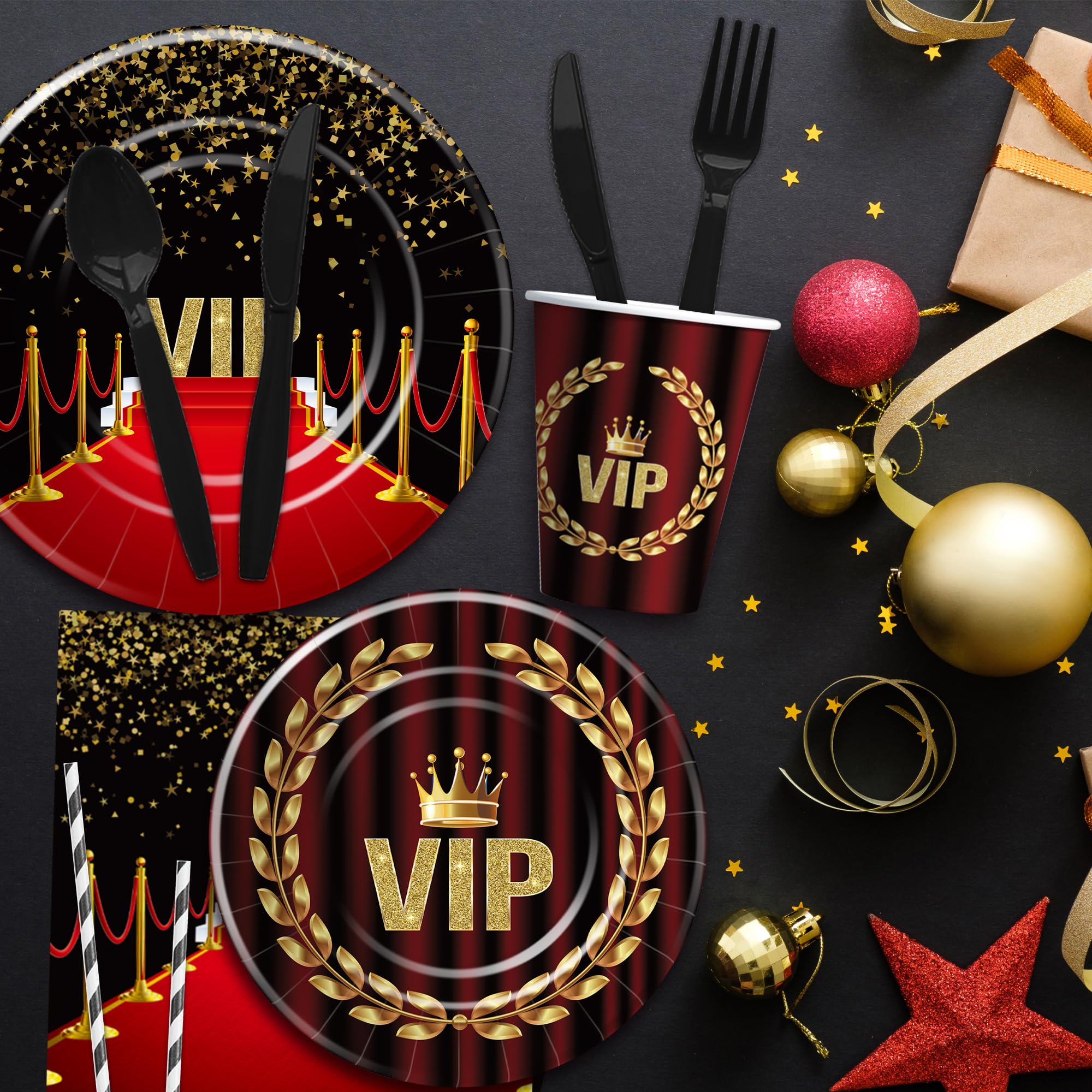 VIP Party Decorations Tableware - Movie Star Red Carpet Birthday Party