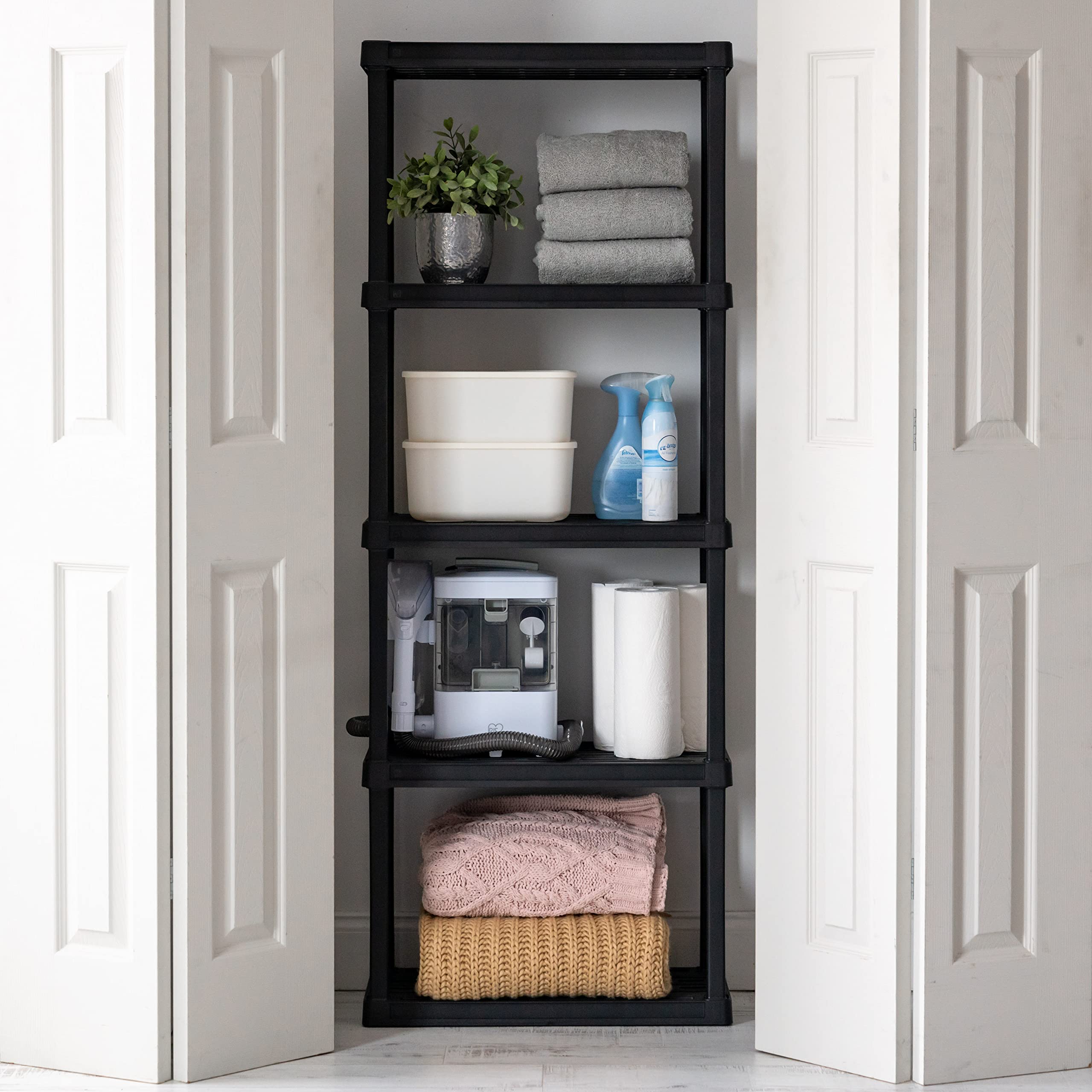 5-Tier Plastic Storage Shelving Unit