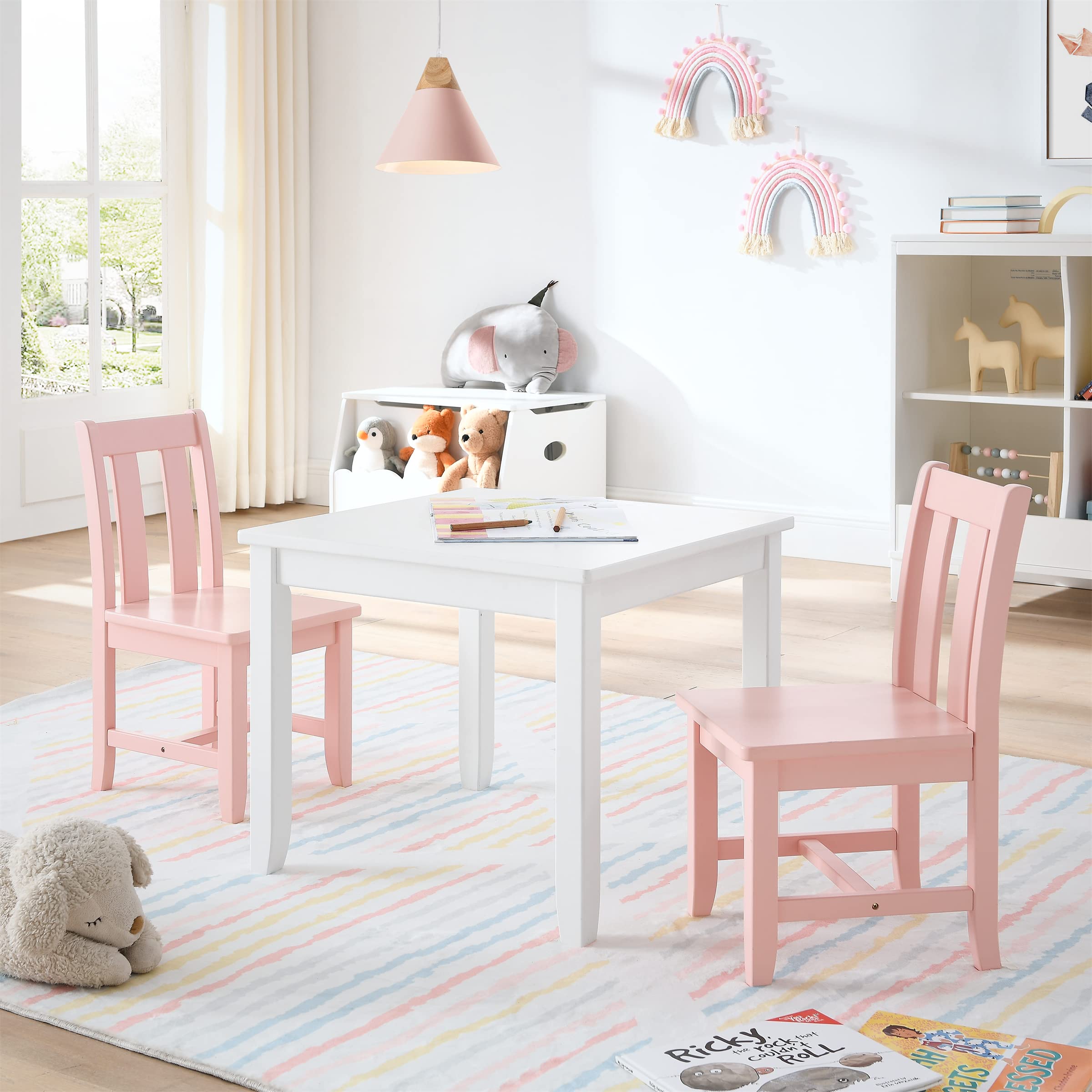 Kids Wooden Activity Chairs Set of 2