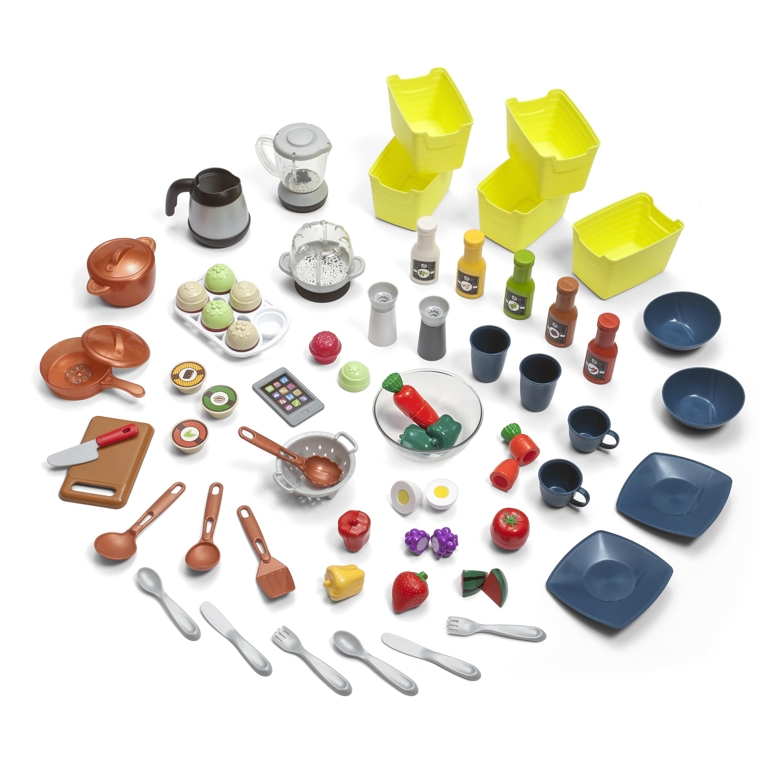 Kids Kitchen Playset with Lights and Sounds - 78 Piece Set
