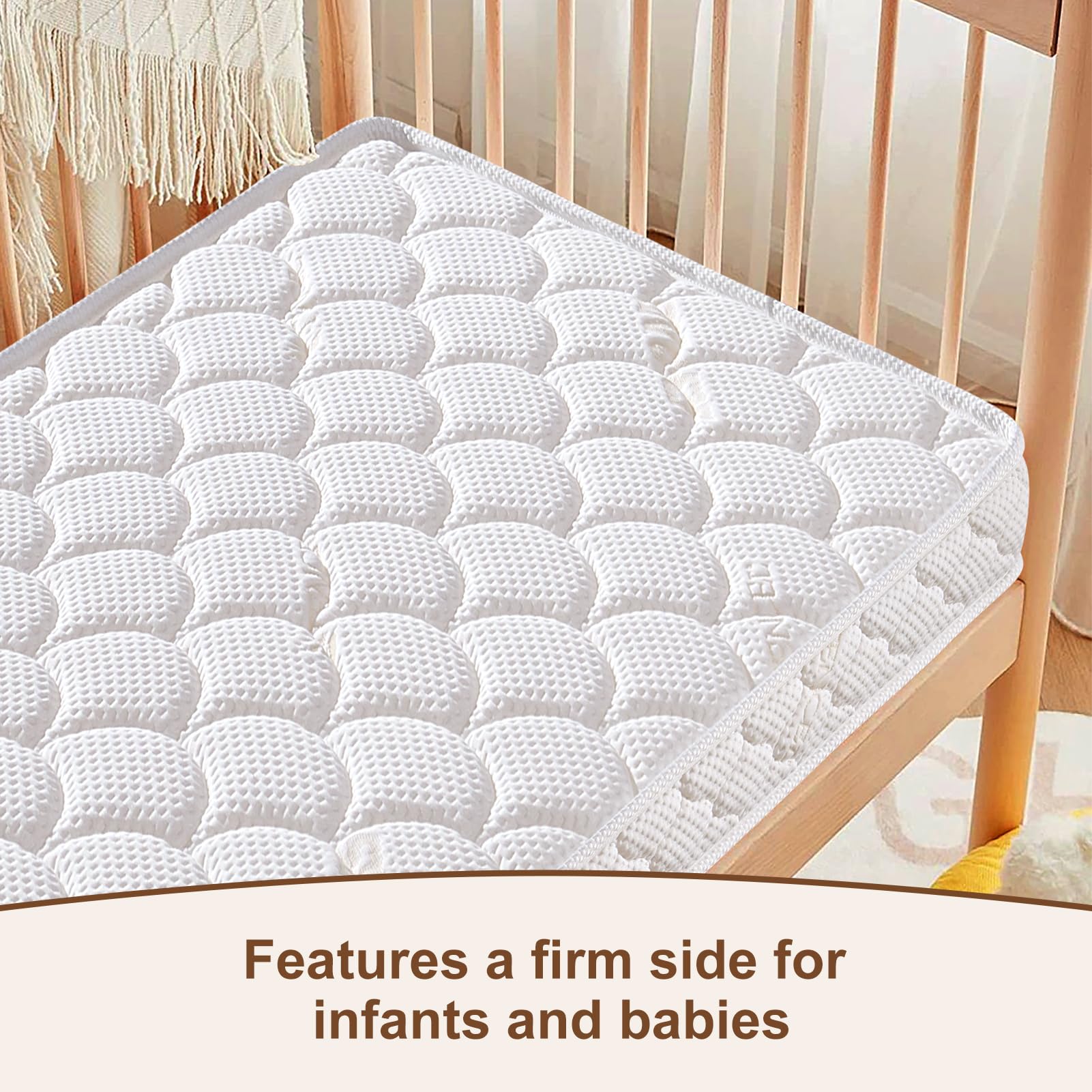 Dual-Sided Crib & Toddler Mattress with Knitted Fabric Cover