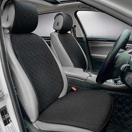 Linen Car Seat Cover - Non-Slip & Breathable - Universal Fit for Cars