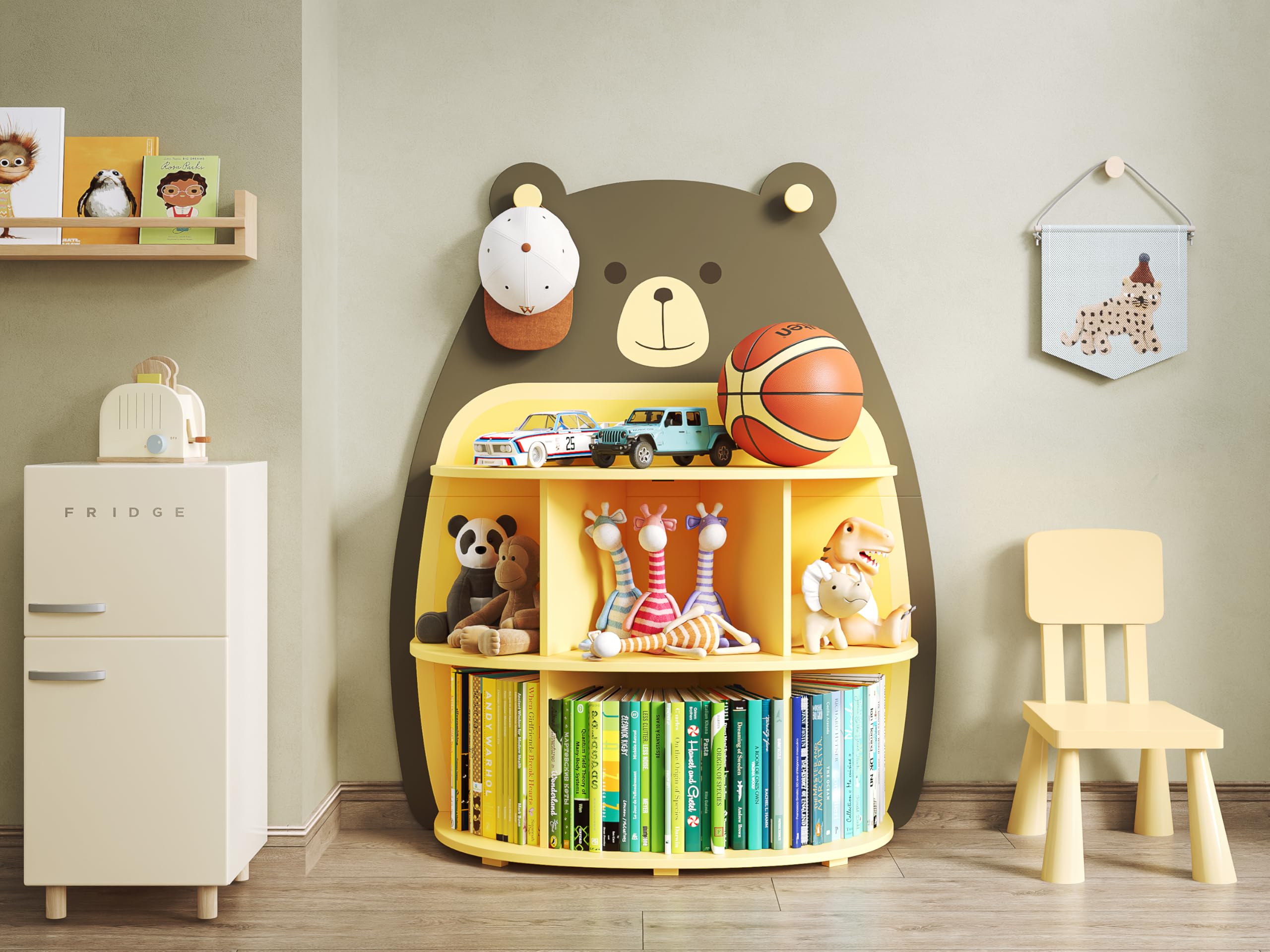 Bookshelf and Toy Storage, Toddler Bookshelf