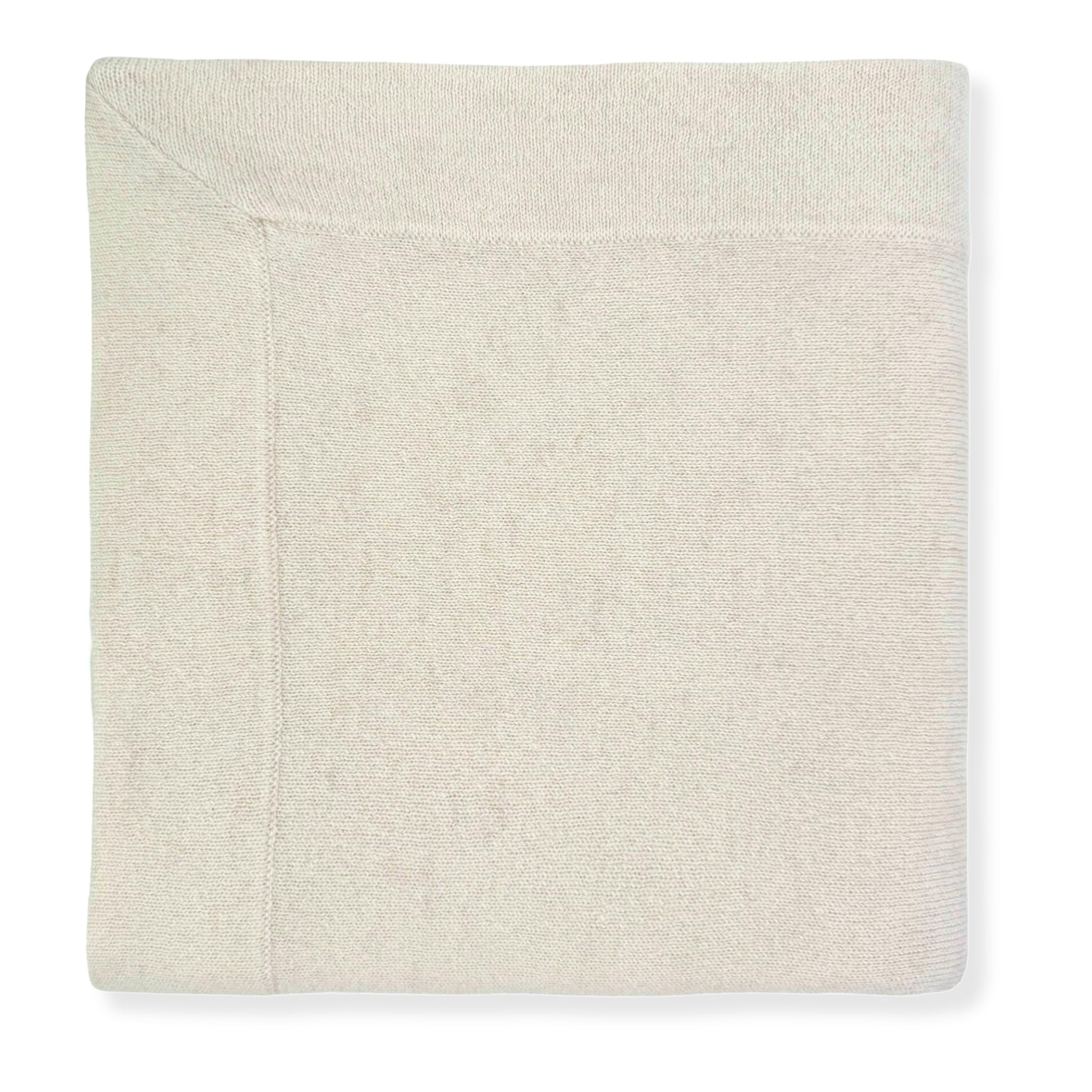 Cashmere Baby Blanket Luxe Knit Design in Natural - 32" x 40"