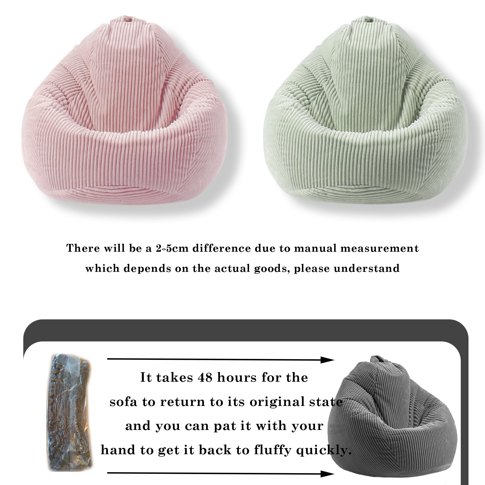 Memory Foam Bean Bag Chair for Kids and Teens
