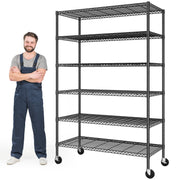 82" H X45 W X18 D Storage Shelves with Wheels