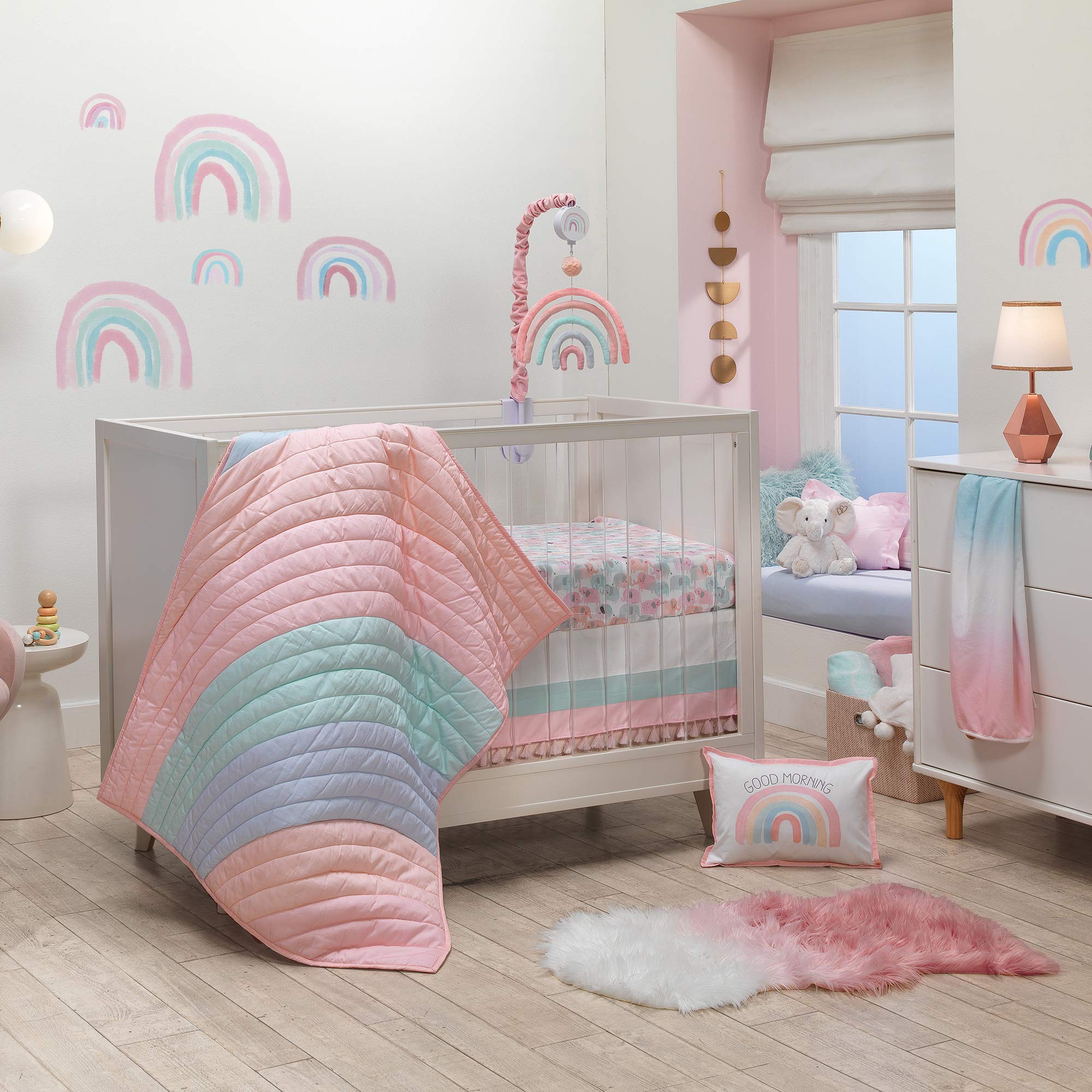 5-Piece Rainbow Baby Crib Bedding Set