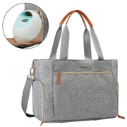 Breast Pump Bag Diaper Tote Bag with 15 Inch Laptop Sleeve Fit Most Breast Pumps