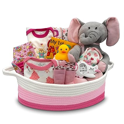 Deluxe New Baby Gift Basket | Newborn Baby Boy Gift Set