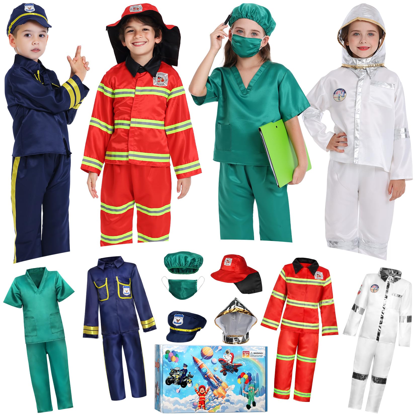 Up Clothes Boys Dress Up Costumes for Play Kids - Firefighter