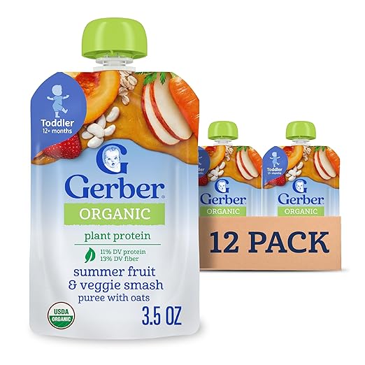 Organic Baby Food Pouches, Toddler, Plant-tastic, Banana Berry & Veggie Smash