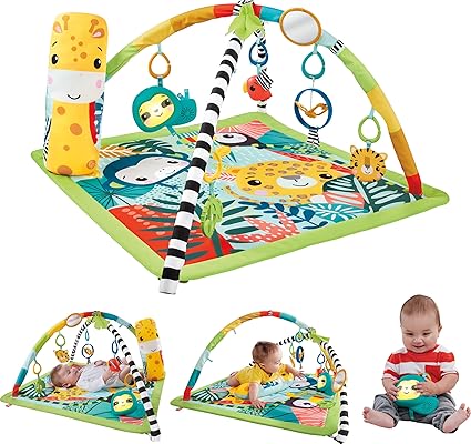 Playmat Rainforest Music & Lights Deluxe Gym with 10+ Activities & Toys