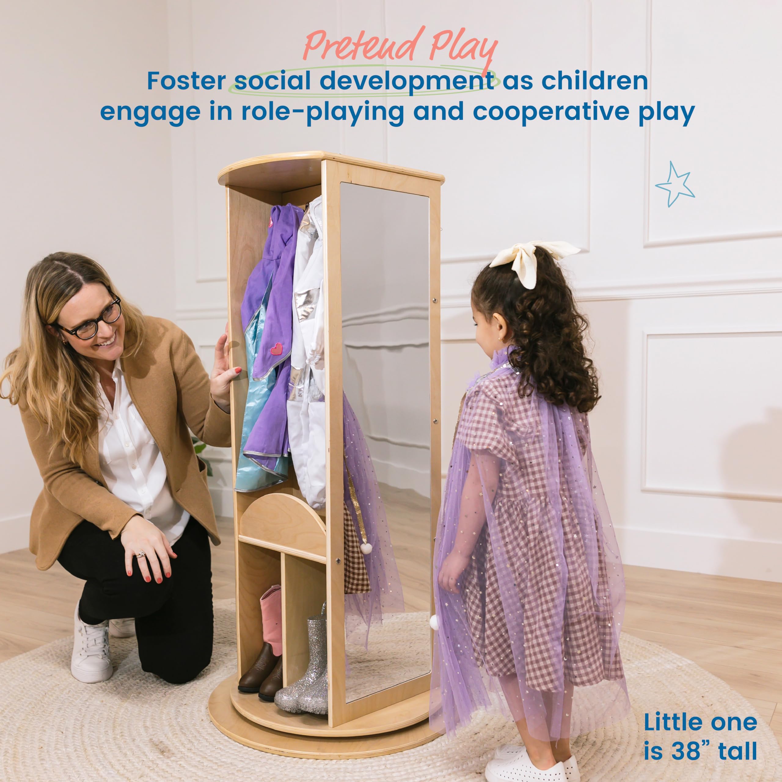 Rotating Dress-Up Carousel Costume Organizer