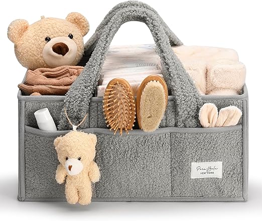 Baby Diaper Caddy Organizer with Handle, Boy & Girl Shower