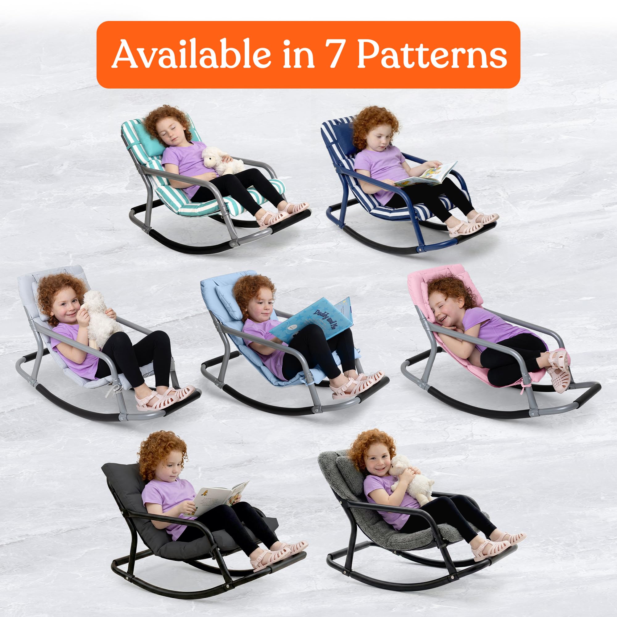 Sensory Rocking Chair for Kids - Blue Floor Rocker